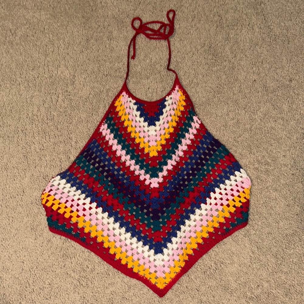 Unique Colorful Crochet Tank Top